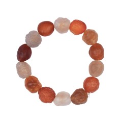 Armband - Carneol (natur), 10mm Nuggets