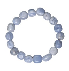 Armband - Chalcedon (blau), 10 - 12mm Nuggets