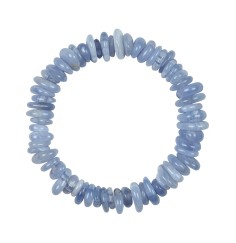 Armband - Chalcedon (blau), 10mm Freeform Button
