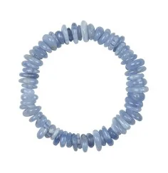 Armband - Chalcedon (blau), 10mm Freeform Button