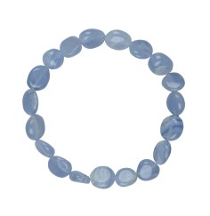 Armband - Chalcedon (blau), 08 - 11mm Freeform flach