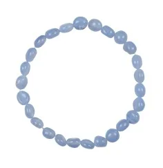 Armband - Chalcedon (blau), 08-10mm Nuggets