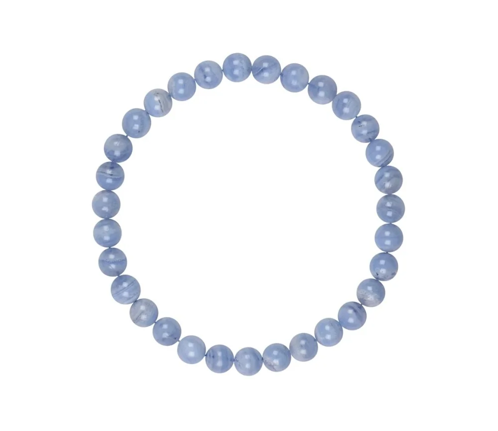 Armband - Chalcedon (blau), 06mm Kugeln