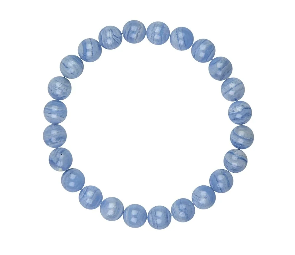 Armband - Chalcedon (blau), 08mm Kugeln