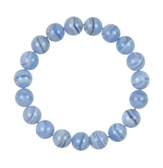 Armband - Chalcedon (blau), 10mm Kugeln