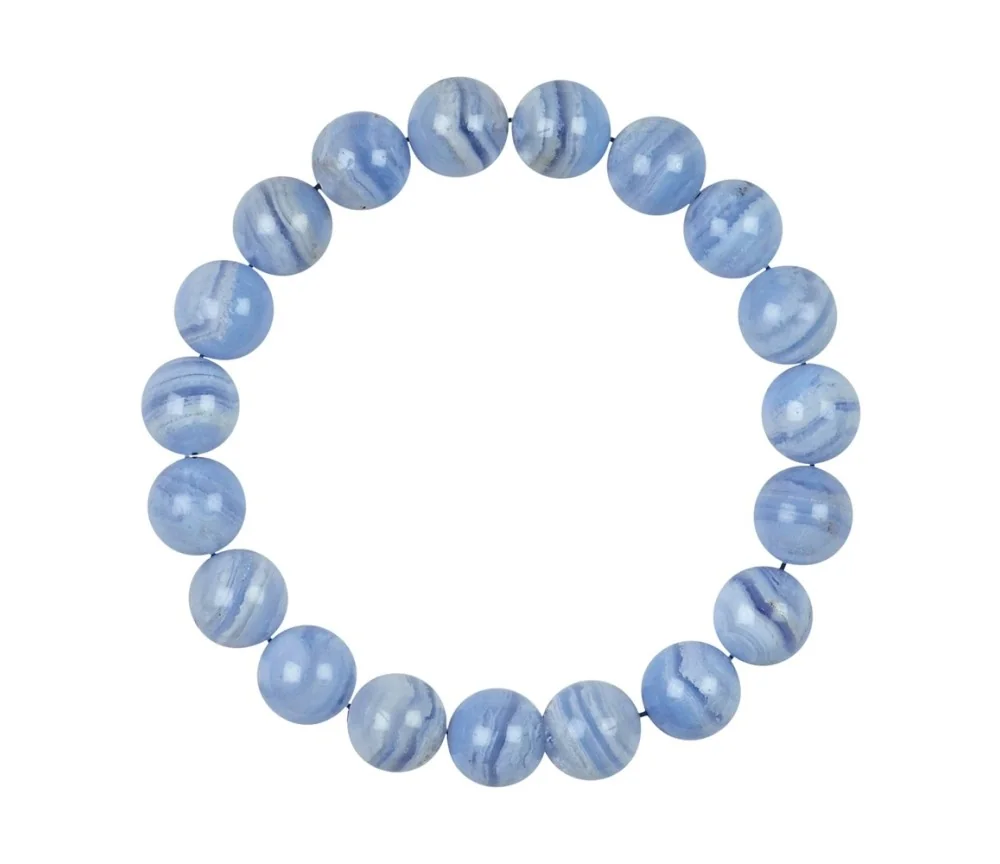 Armband - Chalcedon (blau), 10mm Kugeln