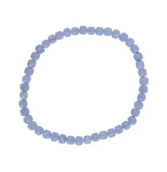 Armband - Chalcedon (blau), 04mm Würfel, facettiert