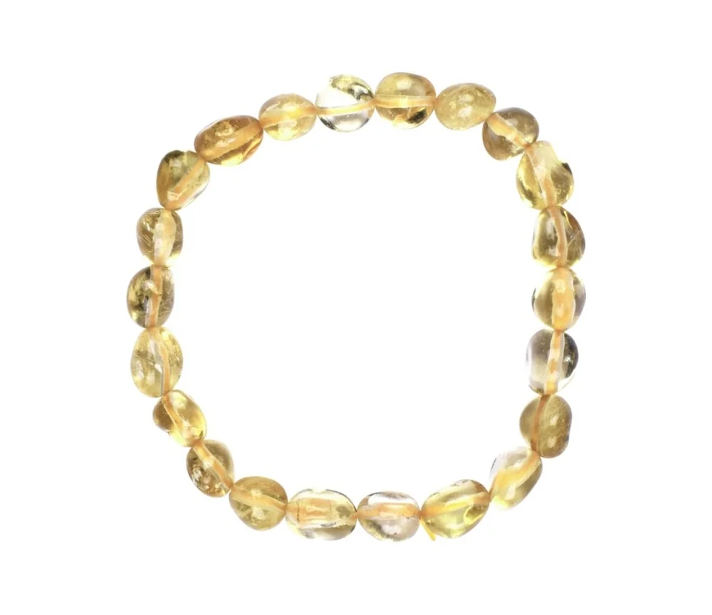 Armband - Citrin (gebr.), 10 - 15mm Nuggets