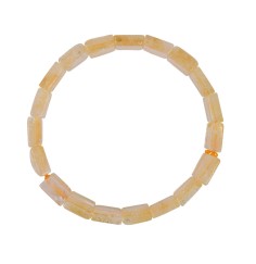 Armband - Citrin (gebr.), 10 x 10mm Quadrate, facettiert