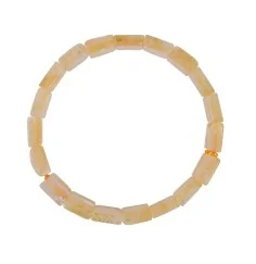 Armband - Citrin (gebr.), 10 x 10mm Quadrate, facettiert