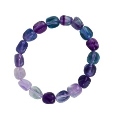 Armband - Fluorit, 10 - 12mm Nuggets