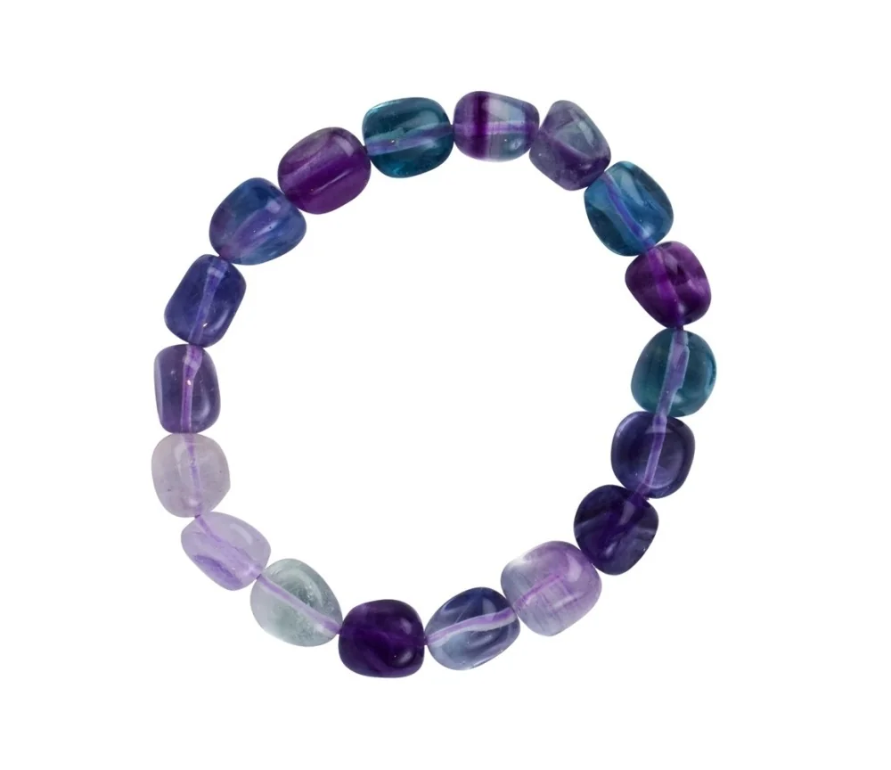 Armband - Fluorit, 10 - 12mm Nuggets