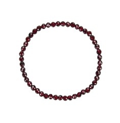 Armband - Granat, 04mm Kugeln, facettiert