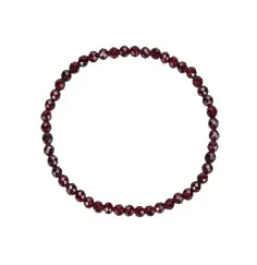 Armband - Granat, 04mm Kugeln, facettiert