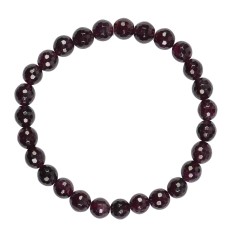 Armband - Granat, 08mm Kugeln, facettiert
