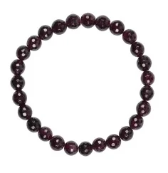 Armband - Granat, 08mm Kugeln, facettiert
