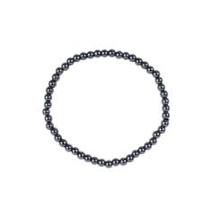 Armband - Hämatit (natur), 04mm Kugeln