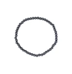 Armband - Hämatit (natur), 04mm Kugeln