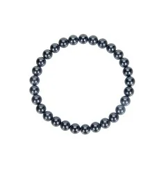 Armband - Hämatit (natur), 06mm Kugeln