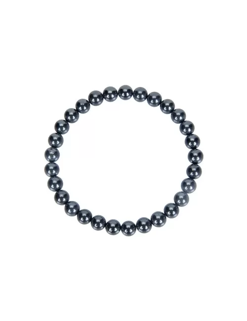 Armband - Hämatit (natur), 06mm Kugeln