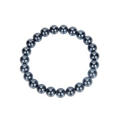 Armband - Hämatit (natur), 08mm Kugeln