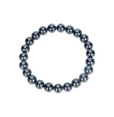 Armband - Hämatit (natur), 08mm Kugeln