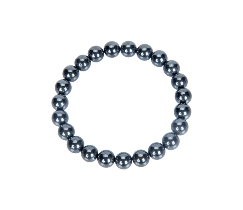 Armband - Hämatit (natur), 08mm Kugeln