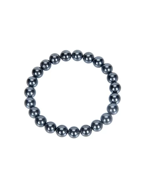 Armband - Hämatit (natur), 08mm Kugeln