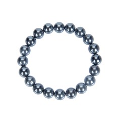 Armband - Hämatit (natur), 10mm Kugeln