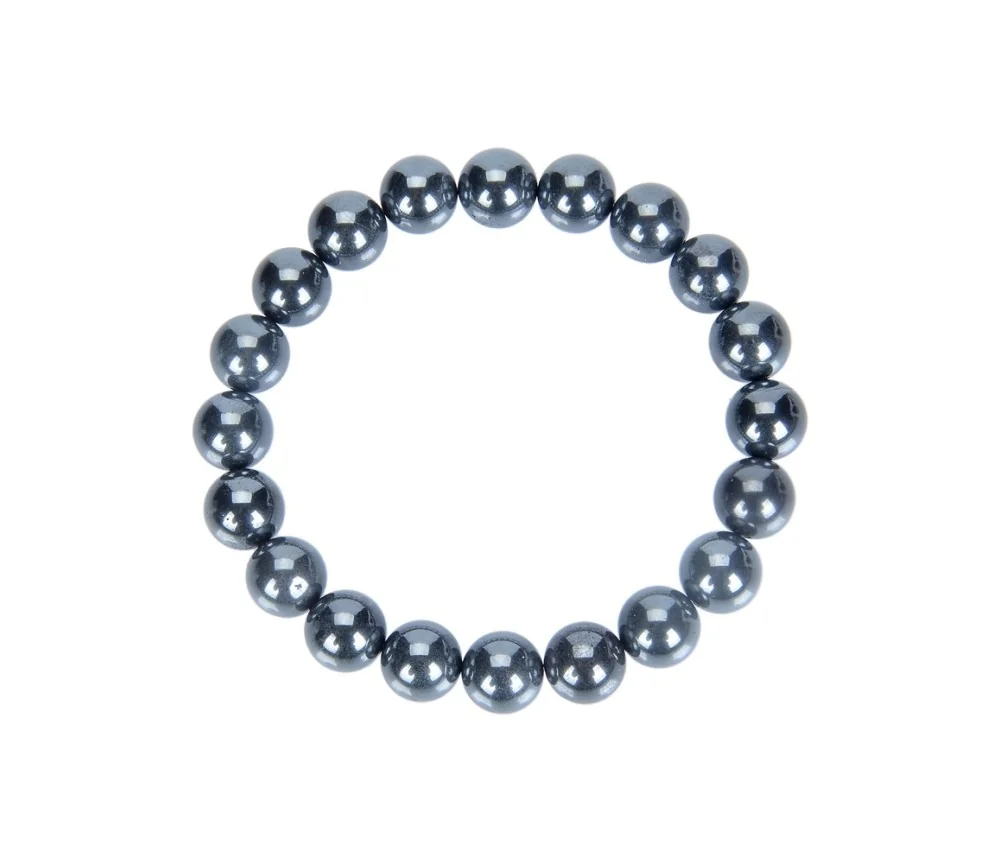 Armband - Hämatit (natur), 10mm Kugeln
