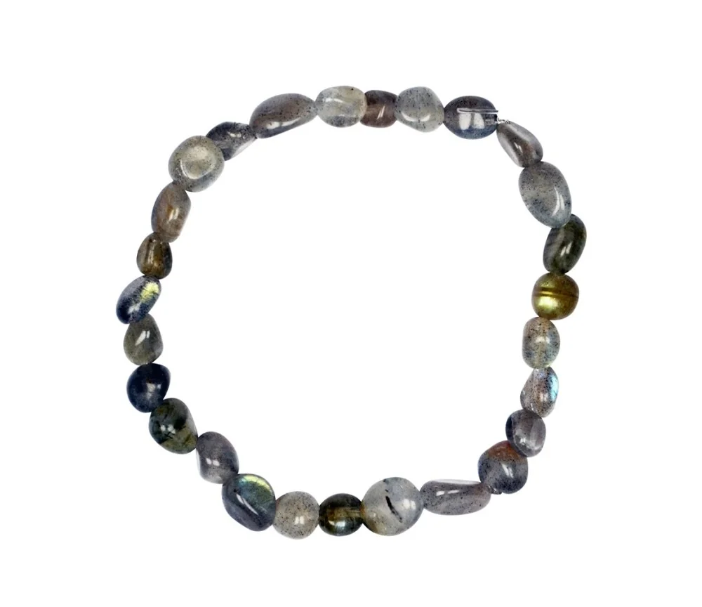 Armband - Labradorit (dunkel), 06-08mm Nuggets