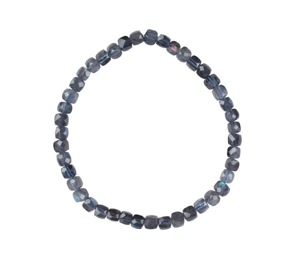 Armband - Labradorit, 04mm Würfel, facettiert