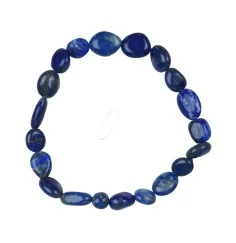 Armband - Lapis Lazuli, 10 - 12mm Nuggets (flach)