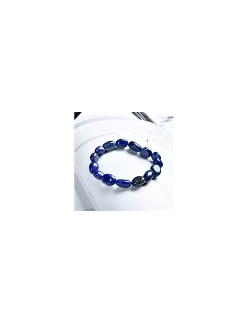 Armband - Lapis Lazuli, 10 - 12mm Nuggets (flach)