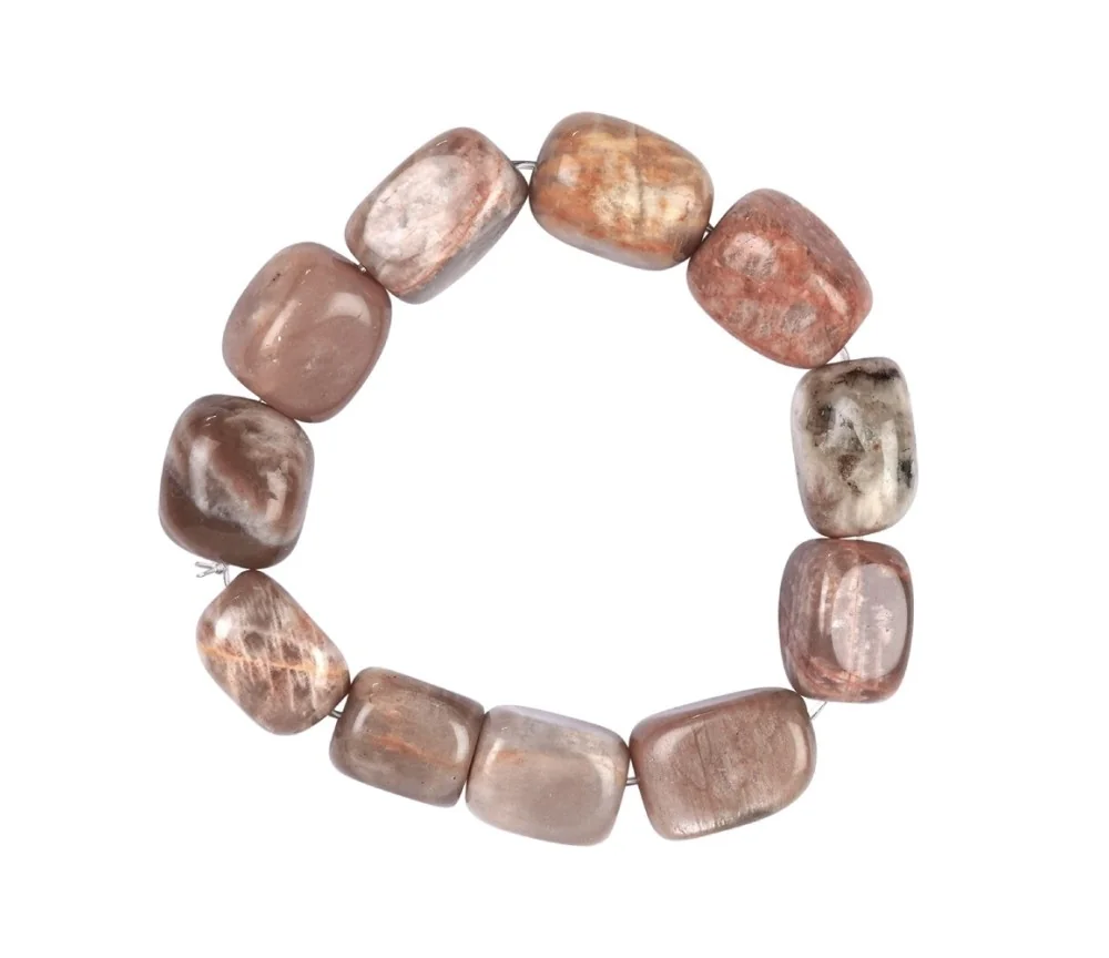 Armband - Mondstein (bunt), 18 - 22mm Nuggets