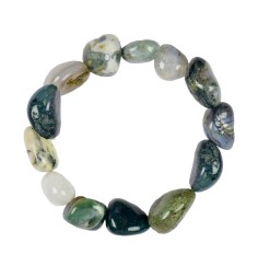 Armband - Moosachat, 18 - 22mm Nuggets