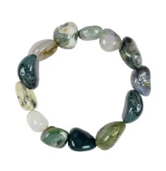 Armband - Moosachat, 18 - 22mm Nuggets