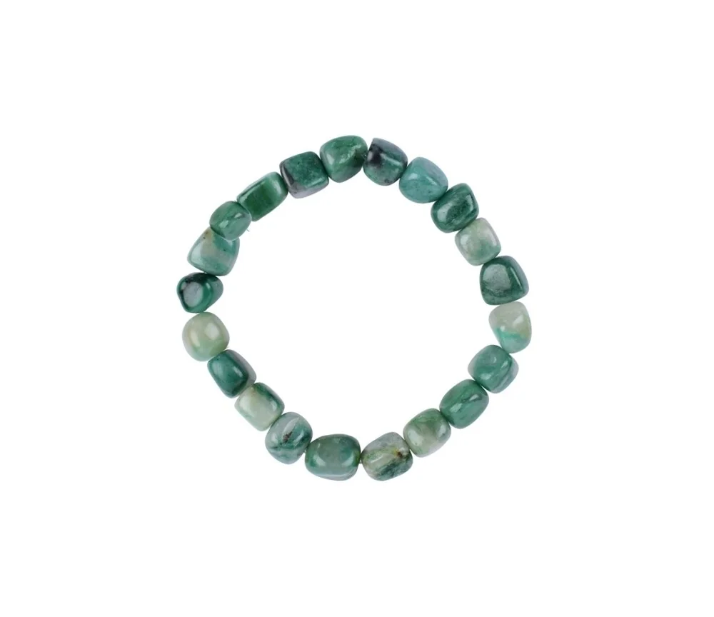 Armband - Prasem, 08 - 10mm Nuggets