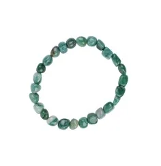 Armband - Prasem, 08 - 10mm Nuggets