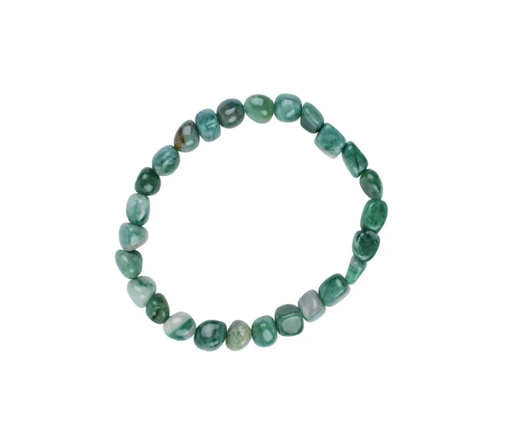 Armband - Prasem, 08 - 10mm Nuggets