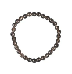 Armband - Rauchquarz, 06mm Kugeln, facettiert