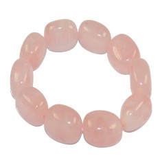 Armband - Rosenquarz, 18 - 22mm Nuggets