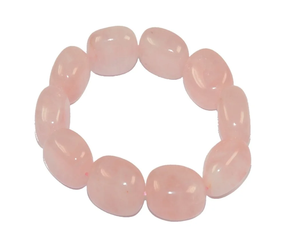 Armband - Rosenquarz, 18 - 22mm Nuggets