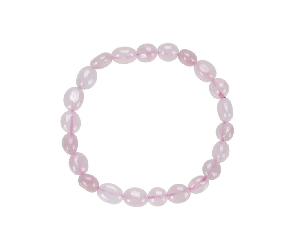 Armband - Rosenquarz, 06-08mm Nuggets