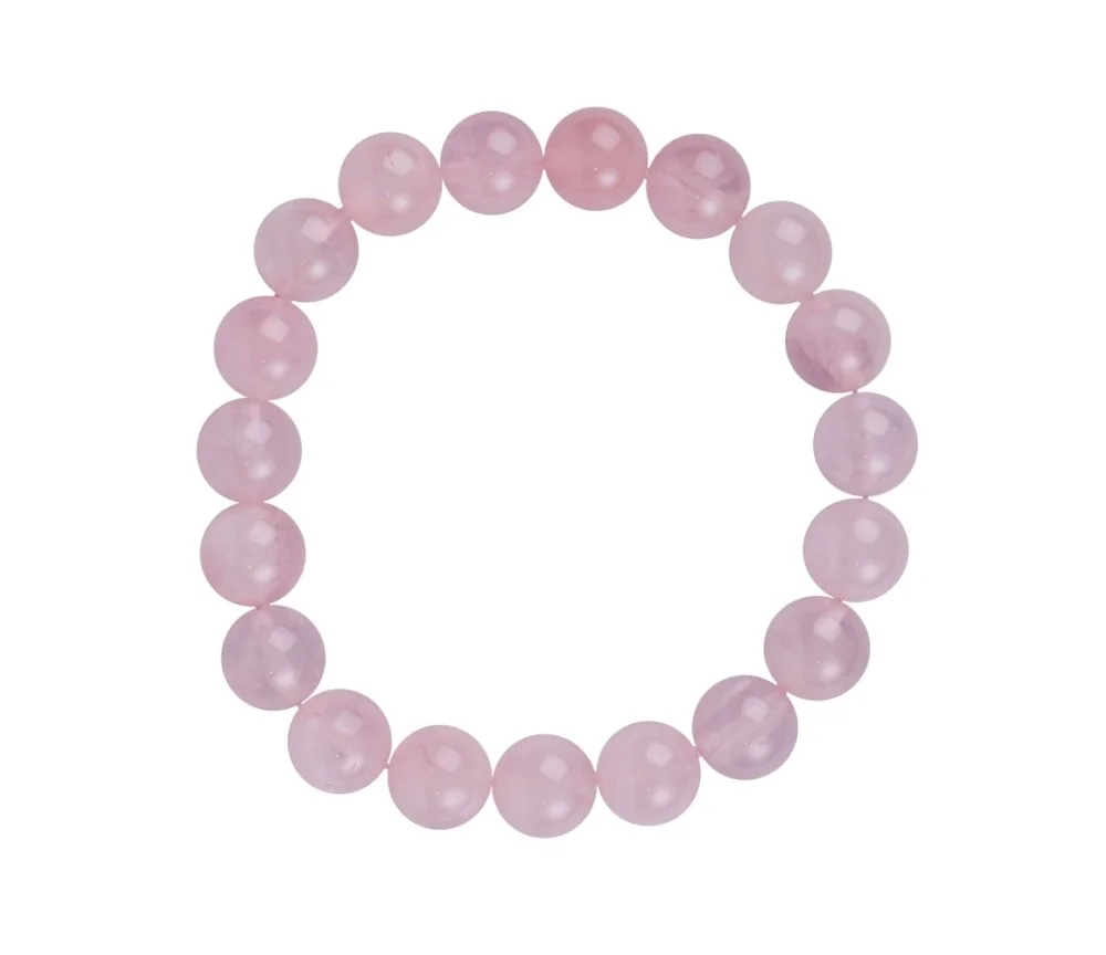 Armband - Rosenquarz extra, 10mm Kugeln