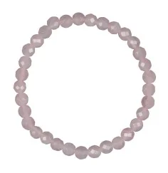 Armband - Rosenquarz, 06mm Kugeln, facettiert