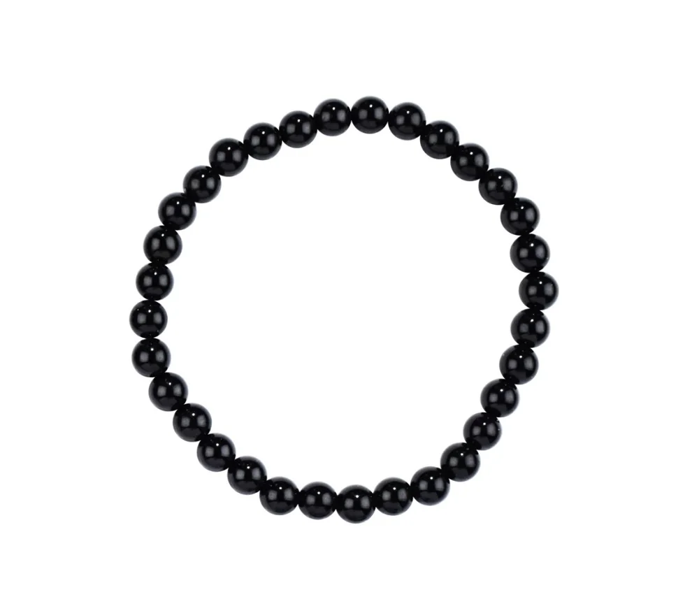 Armband - Schörl (stab.), 06mm Kugeln