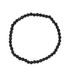 Armband - Schörl (stab.), 04mm Kugeln, facettiert