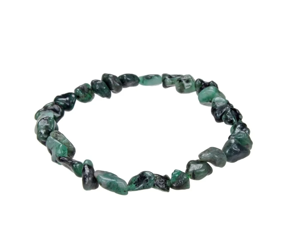 Armband - Smaragd, 08-10mm Nuggets