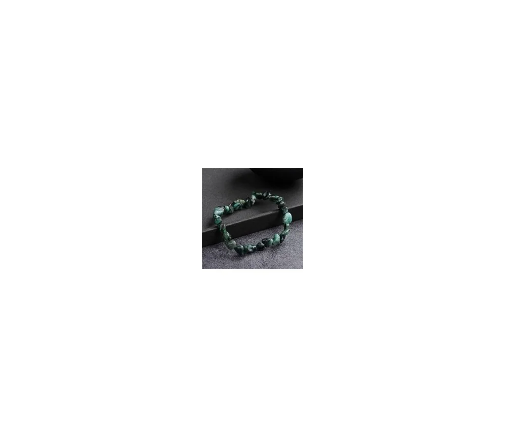 Armband - Smaragd, 08-10mm Nuggets